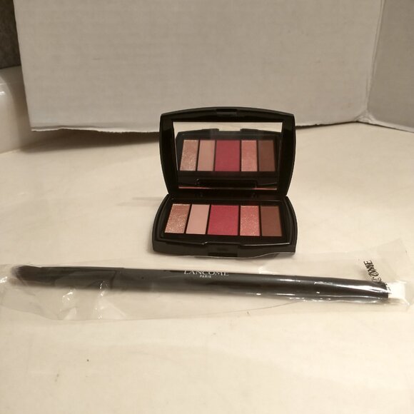 NEW LANCOME 5 PALLET EYESHADOW + DUAL BRUSH - Picture 5 of 11